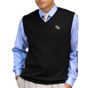 UEC UCF KNIGHTS MASCOT BLACK SWEATER VEST SZ L